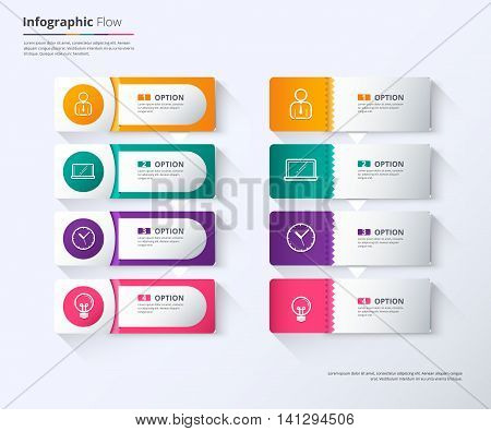 Label Infographic Design, Tag Label Template. Vector Stock.
