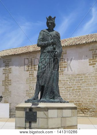 Statue of Fernando III in Baeza Jaen Province Andalucia Spain
