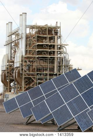 Solar Panels And Power Plant