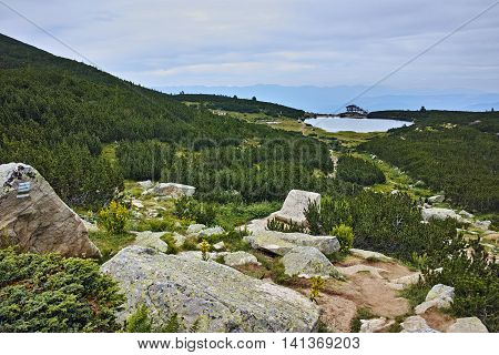 Panorama around Bezbog Lake, Pirin Mountain, Bulgaria