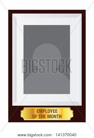 Vector stock of employee of the month award photo frame template