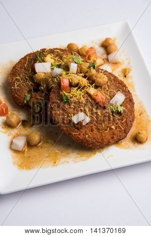 Aloo Tikki  or cutlet or aalu patties - A north Indian snack made of boiled potatoes and various spices