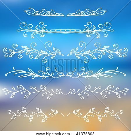 Borders and monograms set in vintage style for design. Editable and can be modified