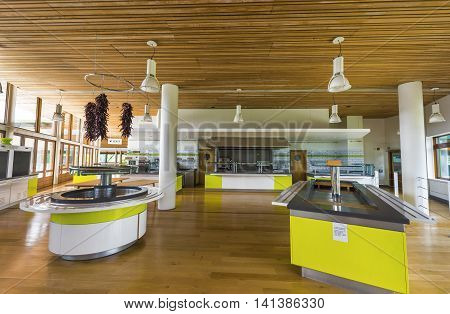LONDON,THE UK-MAY 2016: In the canteen at Wimbledon courts