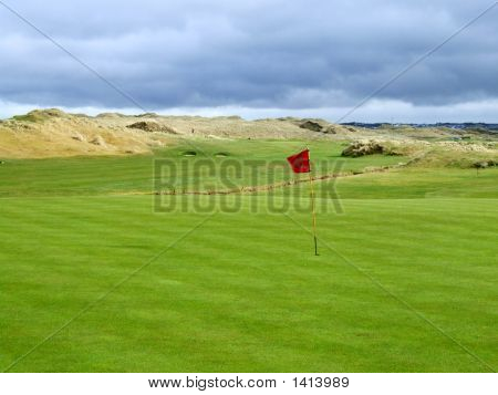Links Course på en overskyet dag