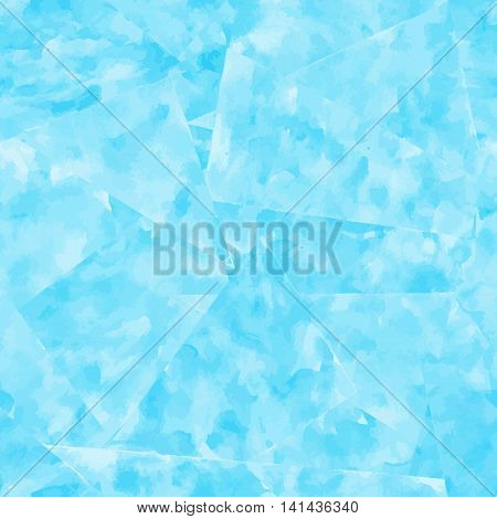 Abstract seamless pattern. Blue watercolor background. Vector illustration.