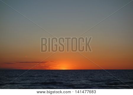 Sunset at the beach on Hiddensee island Germany