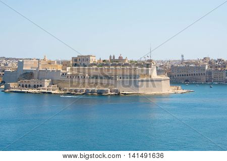 View of the fort opposite of Valletta.