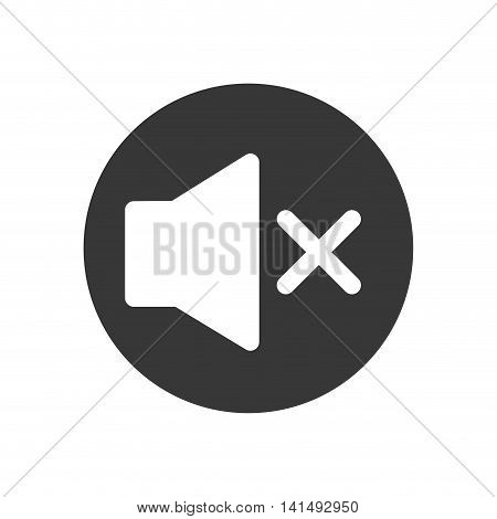 volumen sound silhouette element icon. Isolated and flat illustration. Vector graphic