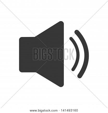 volumen sound silhouette element icon. Isolated and flat illustration. Vector graphic
