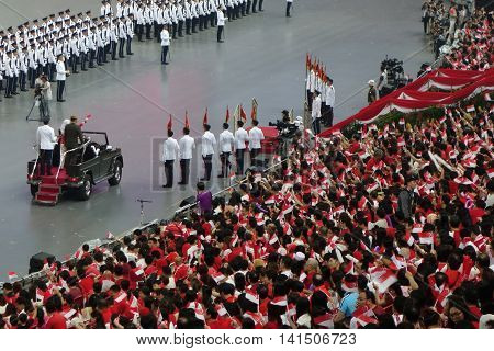National Day Parade (ndp) Rehearsal 2016 In Singapore