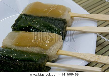 MISODENGAKU is sweet konjac  of miso taste.