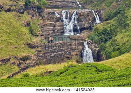 St. Clairs Water Falls Little Niagara Of Sri Lanka Waterfall