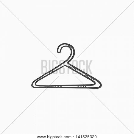 Hanger vector sketch icon isolated on background. Hand drawn Hanger icon. Hanger sketch icon for infographic, website or app.