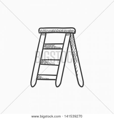 Stepladder vector sketch icon isolated on background. Hand drawn Stepladder icon. Stepladder sketch icon for infographic, website or app.