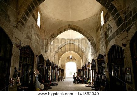 TARSUS, Turkey - JUNE 22, 2016: Interior shot of old bazaar. Editorial image