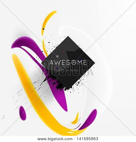 Abstract Liquid Bubbles Shapes for Background. Vector Illustration. Circles Pattern for Business Presentations, Application Cover or Web Site Design.