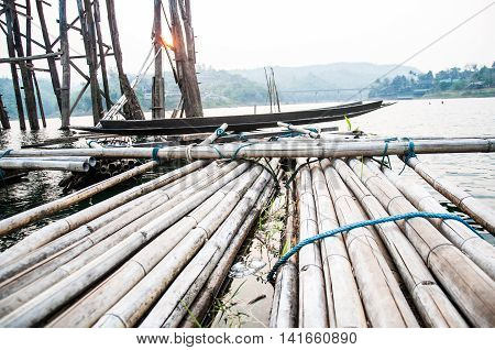 A boat waiting for tourists to use at Saphan MonThailand