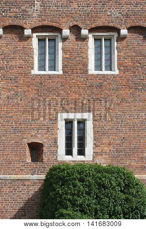 Element Walls With Windows Wawel Castle. Poland