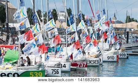 Sailboats And Regatta Competitors