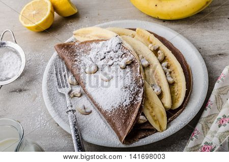 Chocolate Crepes With Banana
