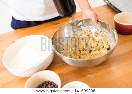 Homemade chocolate cookies at home