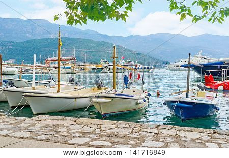 The resort offers many attractions the trips along the coast fishing and visitings the islands on the small boats and yachts are the most popular here Budva Montenegro.