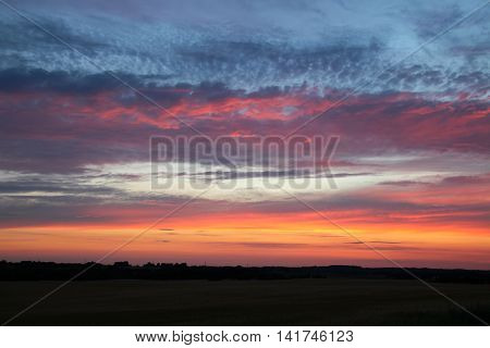 The sky as painted with akvaral colors
