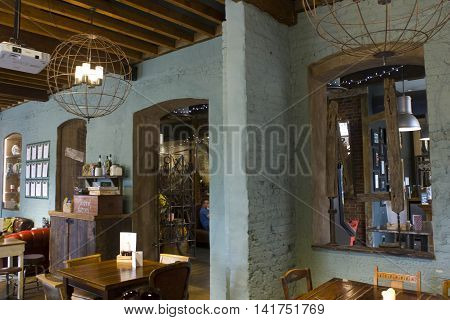 LONDON, UNITED KINGDOM - SEPTEMBER 13 2015: Interior of The Dial Arch Pub in the suburbs of London Woolwich area