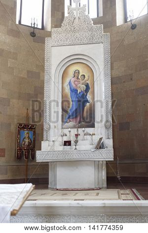 Rostov-on-Don Russia -August 062016: Armenian Apostolic Church of Surb Harutyun (St. Resurrection)