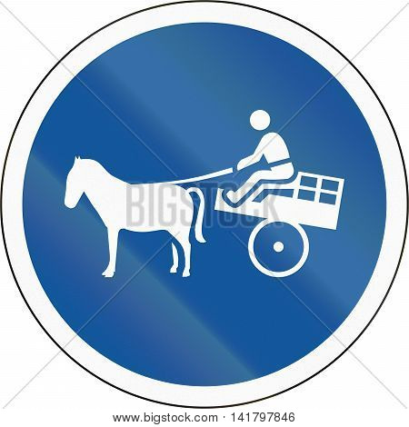 Road Sign Used In The African Country Of Botswana - Animal-drawn Vehicles Only