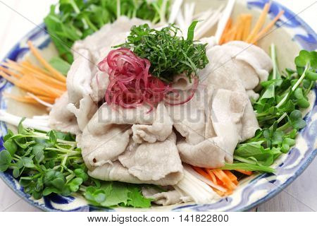 rei shabu, cold pork salad, japanese summer cuisine