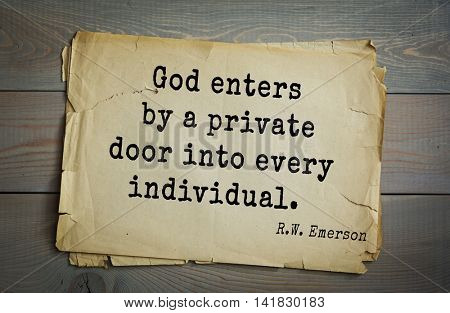 Aphorism by Ralph Waldo Emerson (1803-1882) - American essayist, poet, philosopher, social activist quote. Good men must not obey the laws too well. 