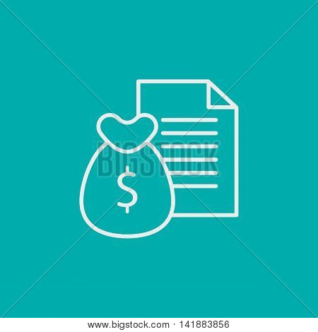Project Management Icons On Money, Revenue And Reports. Simple Isolated Thin Line Web Icon. Can Be U