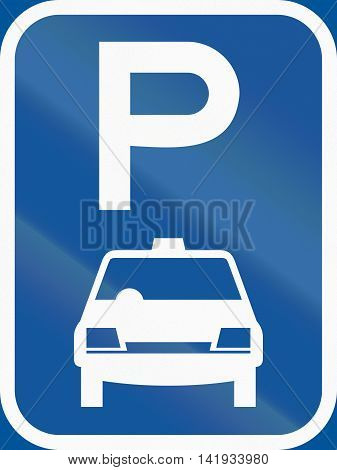 Road Sign Used In The African Country Of Botswana - Parking For Taxis