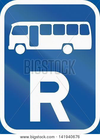 Road Sign Used In The African Country Of Botswana - Reservation For Midi-buses