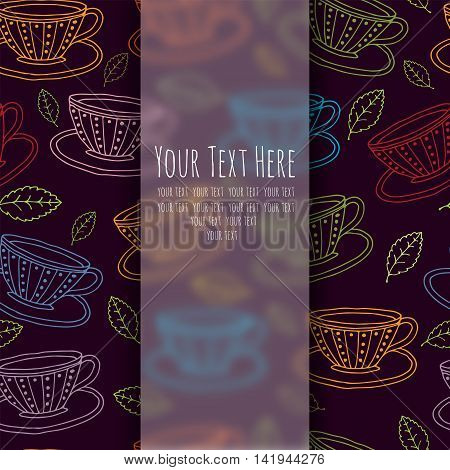 background with the image of tea cups