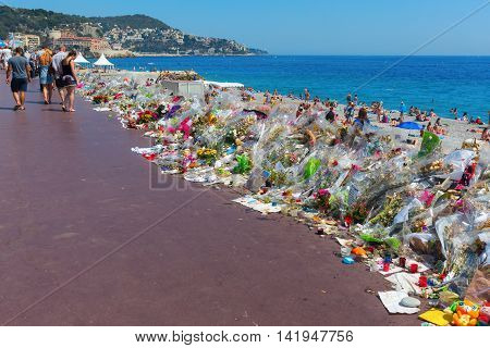 Tributes In Nizza, France, For Victims Of Terror Attac