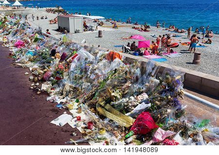 Tributes In Nizza, France, For Victims Of Terror Attac
