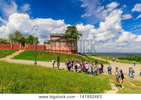 Island Sviyazhsk, Russia - June 12, 2016: Excursion on the island of Sviyazhsk in the June 12, 2016, Sviyazhsk island, Russia.