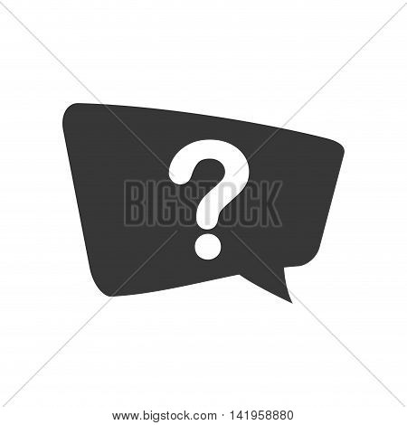 question mark bubble ask why icon. Isolated and flat illustration. Vector graphic