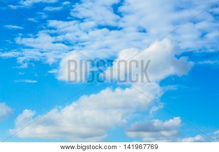 Blue sky and clouds in the fresh air.
