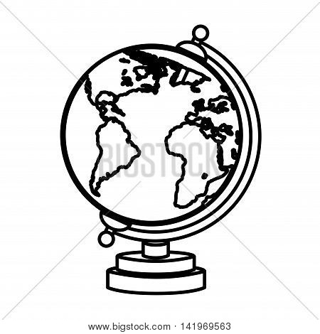 Earth world planet, isolated flat icon design