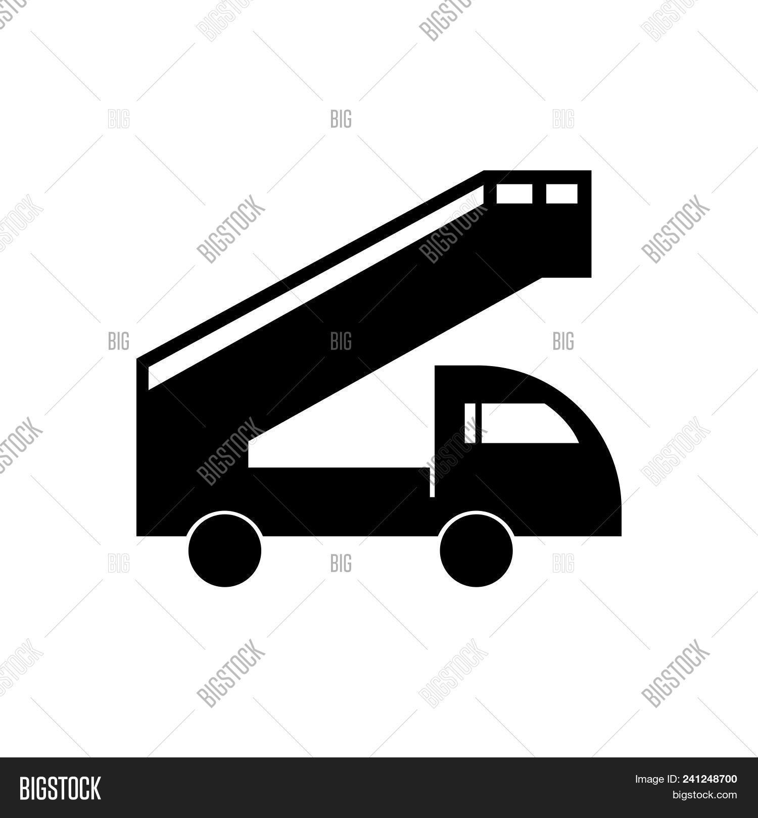 Airport Stairs Truck Vector & Photo (Free Trial) | Bigstock