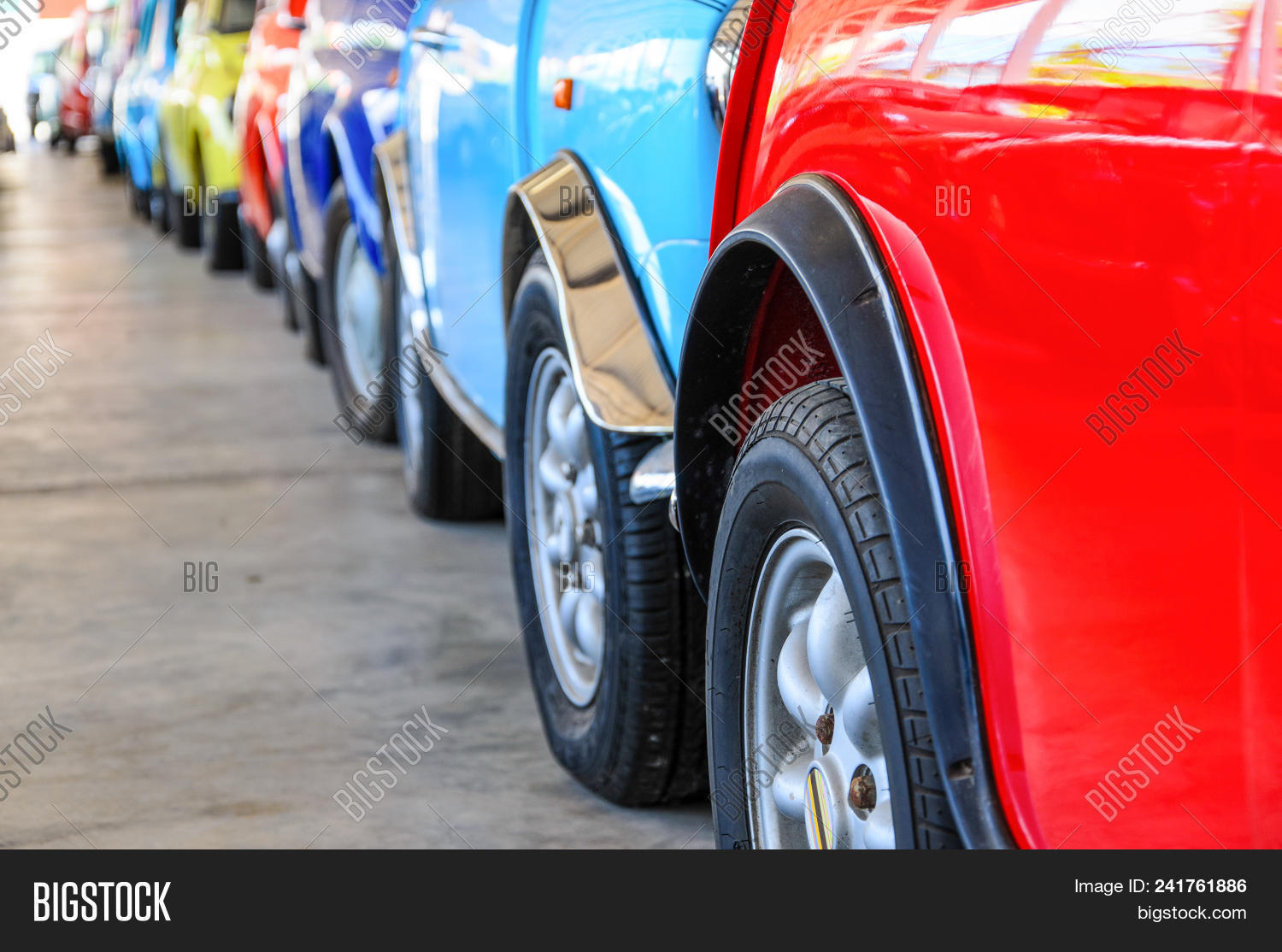 Colorful Cars Standing Image & Photo (Free Trial) Bigstock