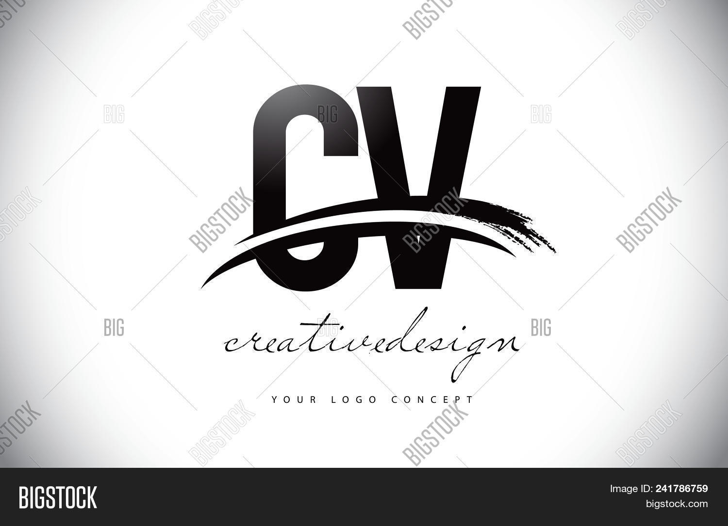 Cv C V Letter Logo Vector & Photo (Free Trial) | Bigstock