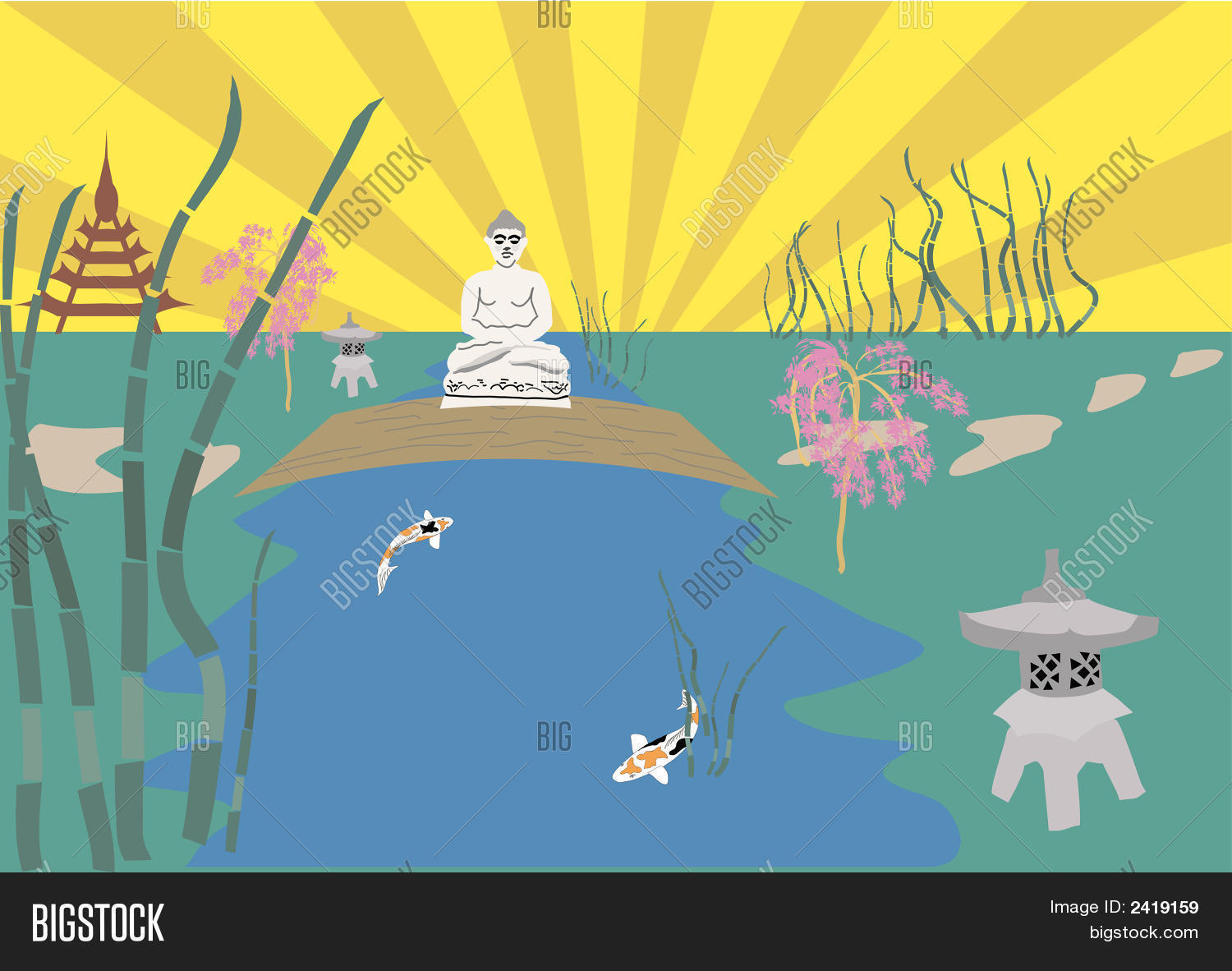 Japanese Garden Vector & Photo (Free Trial) Bigstock