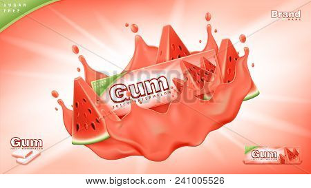 Bubble Gum Ads Banner Vector Photo Free Trial Bigstock