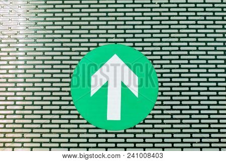 The Moving Indicator On The Metal Floor