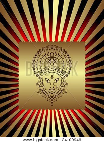 Diseño de tarjeta Diwalli Durga